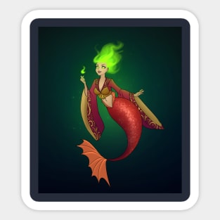 Wild fire mermaid Sticker